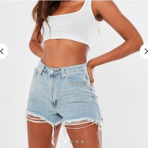 Missguided denim shorts